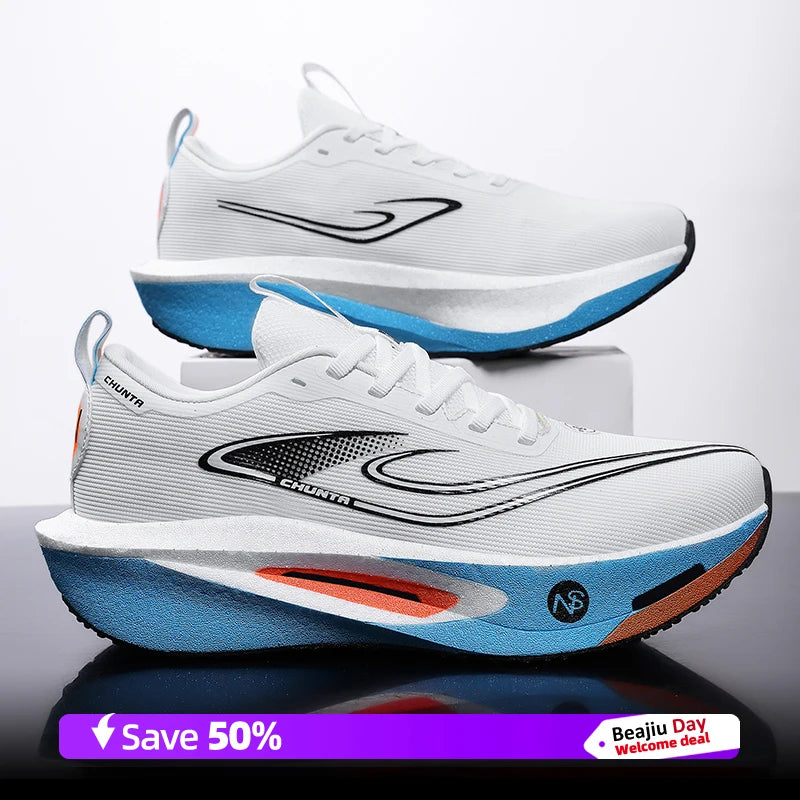 Running Shoes Men Carbon Plate Speciality Marathon Sports Breathable Lightweight Women's Comfortable Nonskid Leisure Sneakers