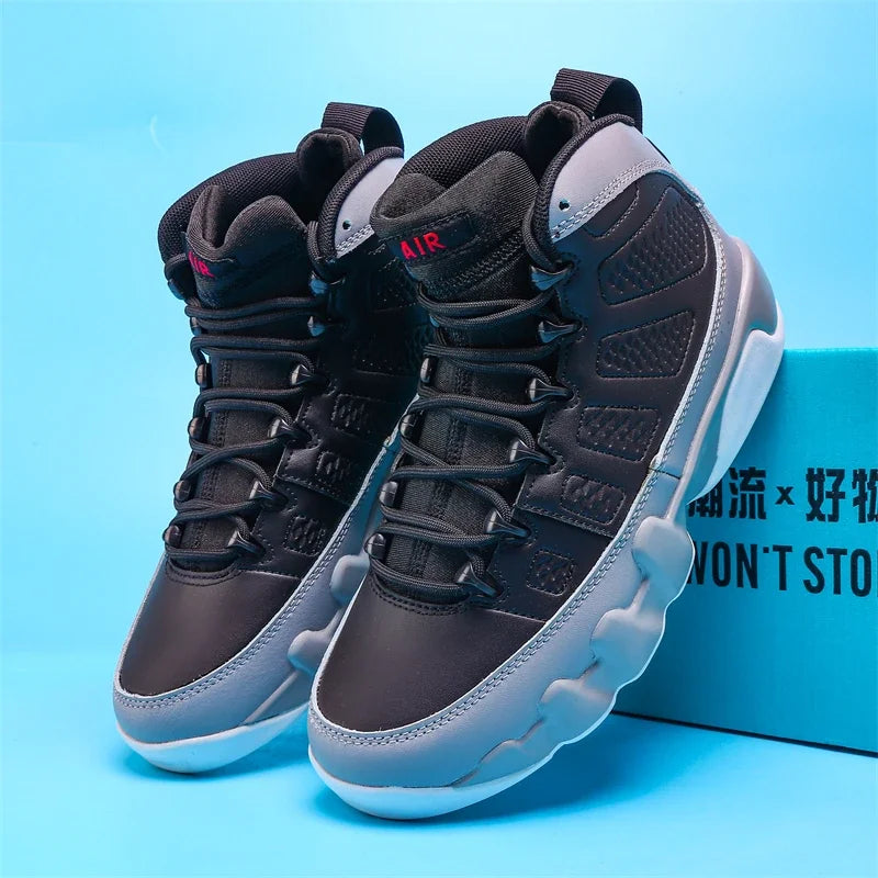 New High-top Basketball Shoes Men Outdoor Sneakers Resistant Air Cushioning Shoes Breathable Sport Shoes Fashion Running Shoes