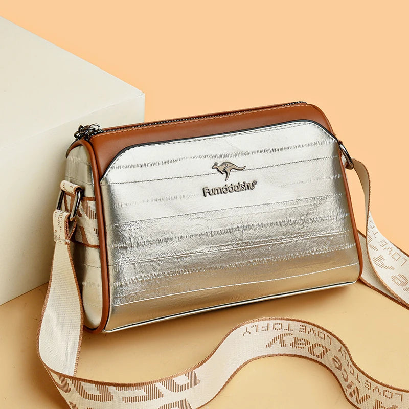 Women High Quality Soft Leather Shoulder Bags Luxury Designer Purses Crossbody Bag Ladies Vintage Messenger Commuting Sac A Main