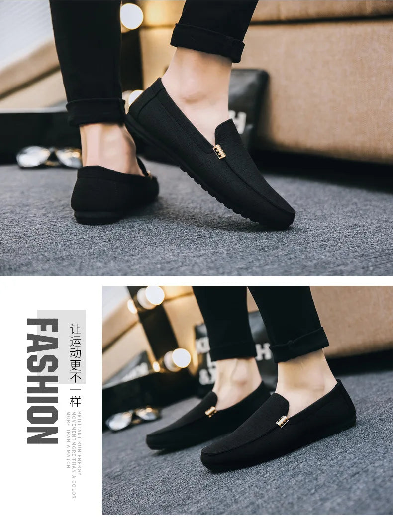 Shoes Men Casual Comfort Men Shoes Denim Male Shoes Adult Footwear 2023 New Men Loafers Canvas Shoes Men Sneakers Driving Shoes