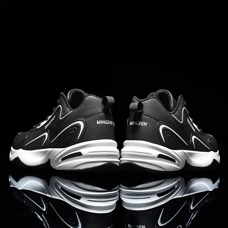 Men's Waterproof Leather Sneakers - Outdoor Walking Sports Shoes