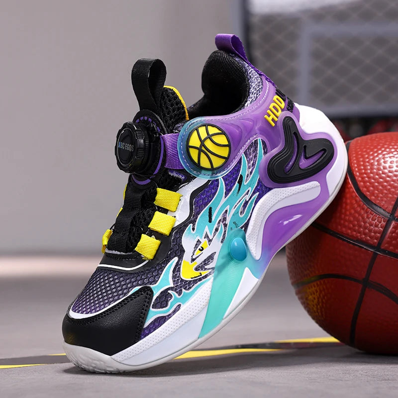Luxury Boy Sneaker 2025 New Fashion Outdoor Kids Basketball Shoes Soft Sole School Children Sports Shoes for Boy 4 To 12 Years