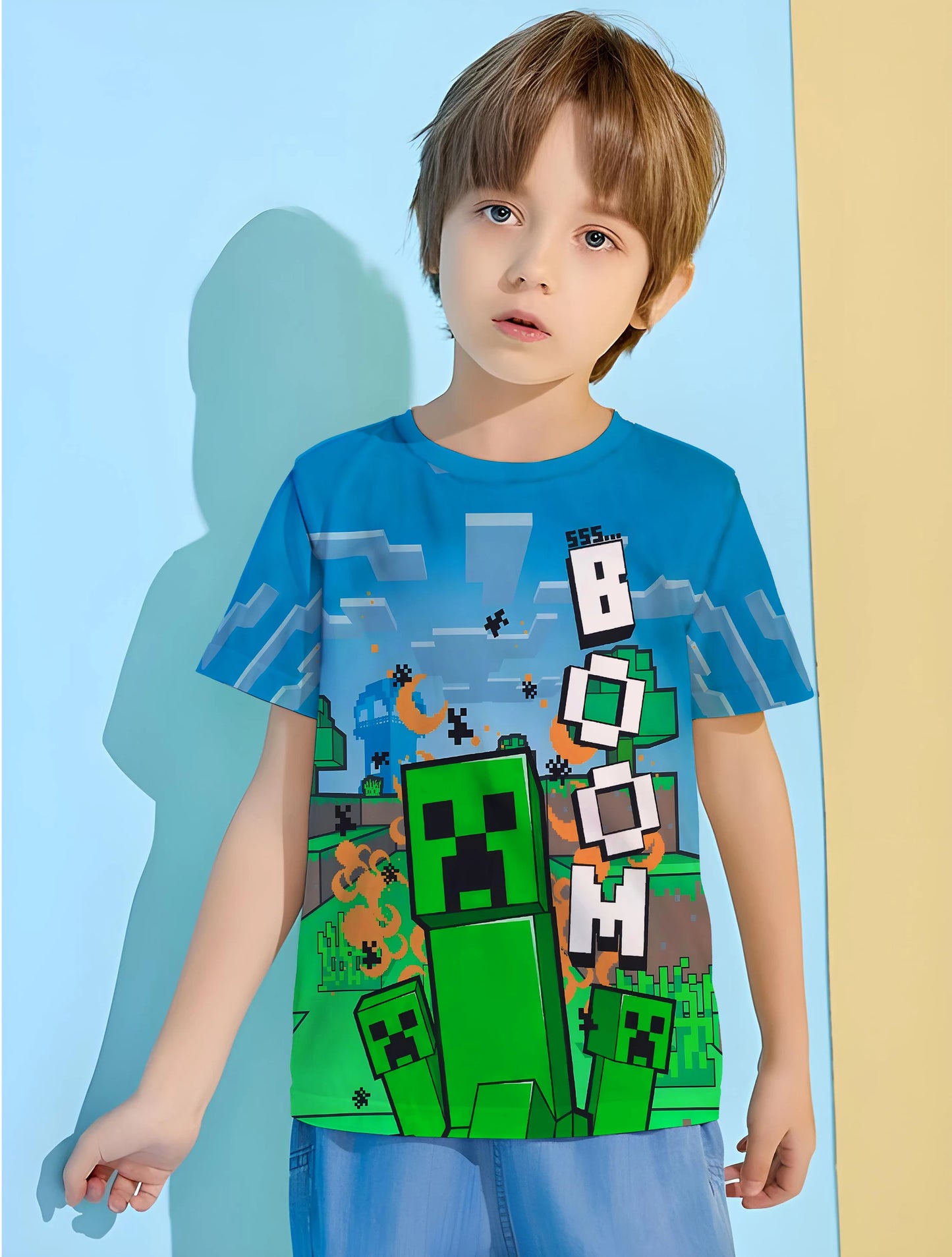 T-shirts for Children Hot Game Print Kids Summer Clothes Clothing Boy Child Tee Shirt Children's Boy's Clothing Boys Wear Tops