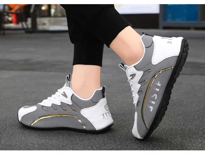 2025 Men Sneaker High Quality Leather Casual Shoes for Men Fashion All-match Sports Shoes Platform Comfortable Men Running Shoes