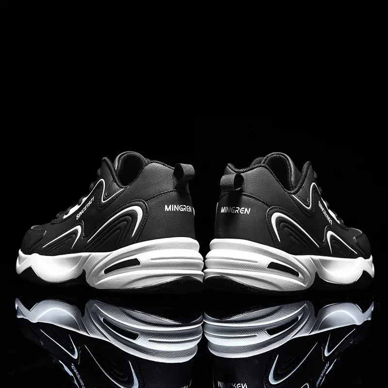 Men's Waterproof Leather Sneakers - Outdoor Walking Sports Shoes