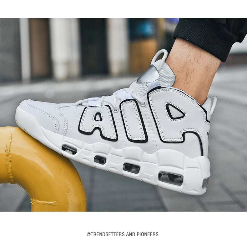 2025 Men's Air Cushion Running Shoes Breathable Knit Upper Shock Absorption Gym Jogging Shoes Basketball Shoes New