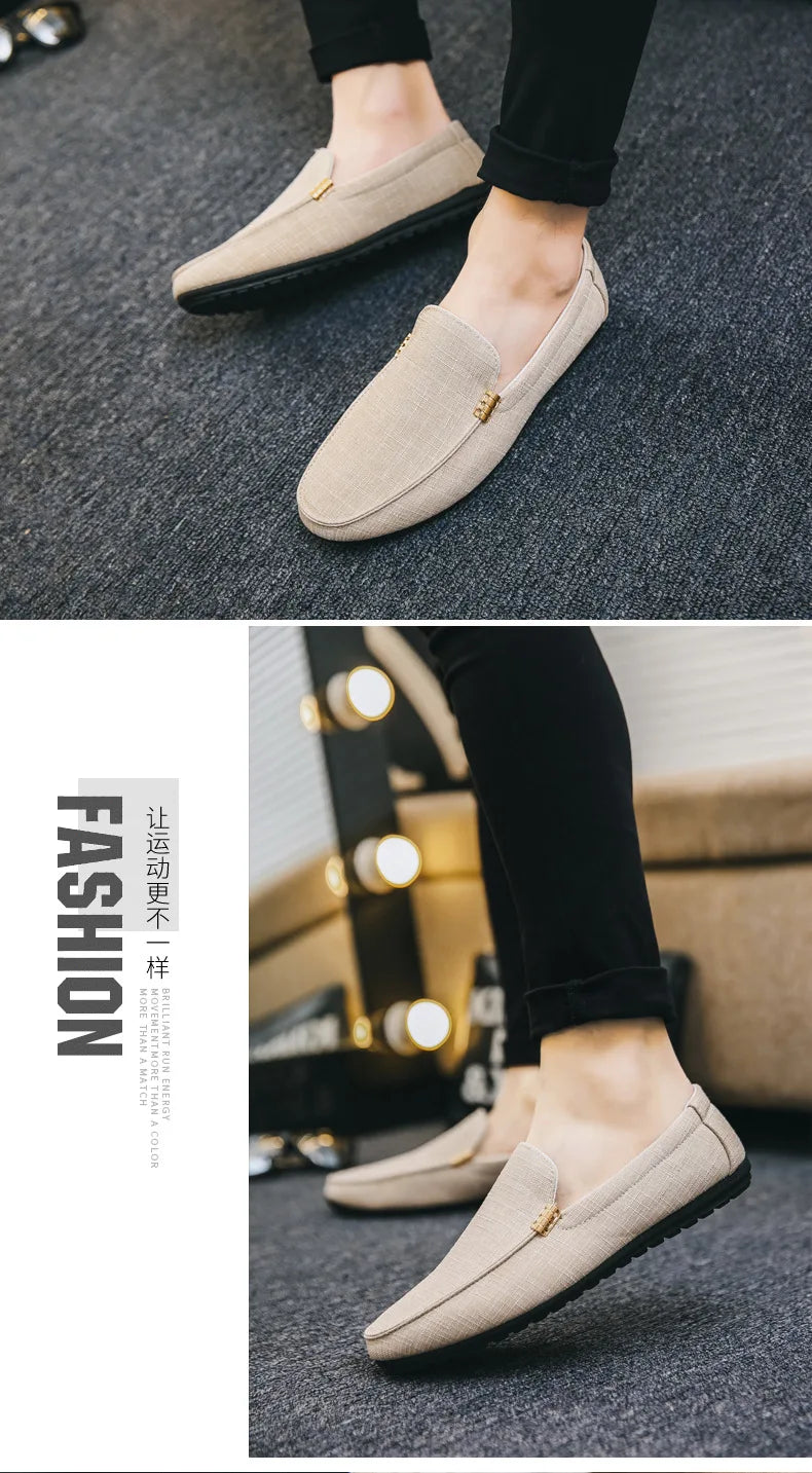 Shoes Men Casual Comfort Men Shoes Denim Male Shoes Adult Footwear 2023 New Men Loafers Canvas Shoes Men Sneakers Driving Shoes