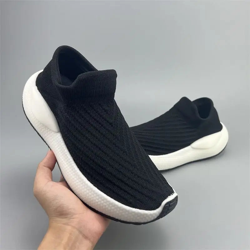 Men's Platform Sneakers - Slip-On Casual Shoes for Gym & Daily Wear