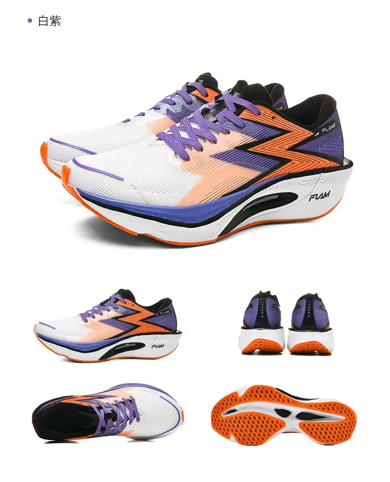 Marathon Air Cushion Carbon Plate Sports Running Shoes Men Breathable Lightweight Women's Comfortable Athletic Nonskid Sneakers