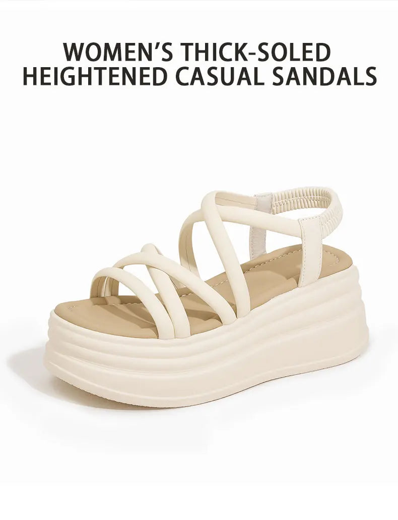 Women's Sandals Are Fashionable and Versatile. 2025 New Summer Style Outer Wear That Does Not Tire Your Feet. Platform Thick-Soled Women's Shoes. Non-Slip Roman Beach Shoes