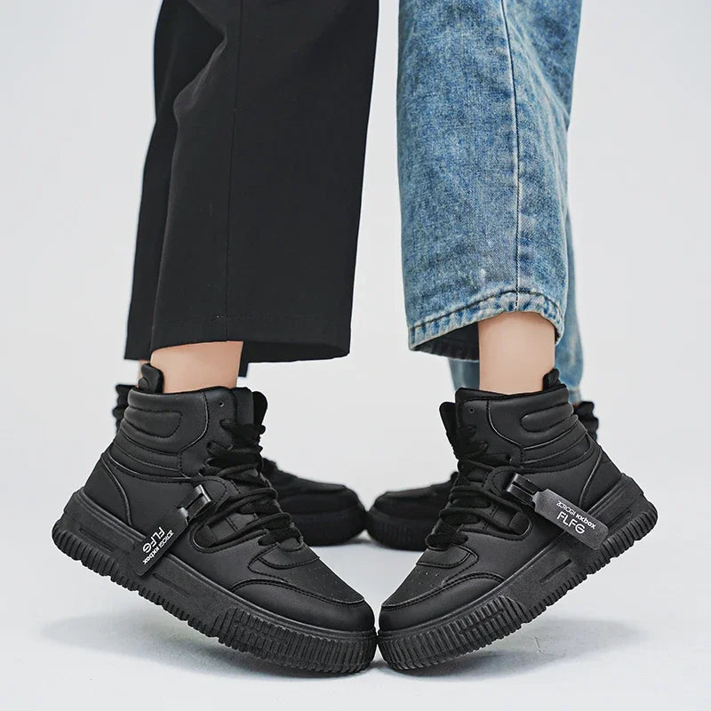 Casual Sneaker High-top Male Sneakers Loafers Shoes for Men Skateboard Sports and Leisure Wear-resistant Non-Slip All-match New