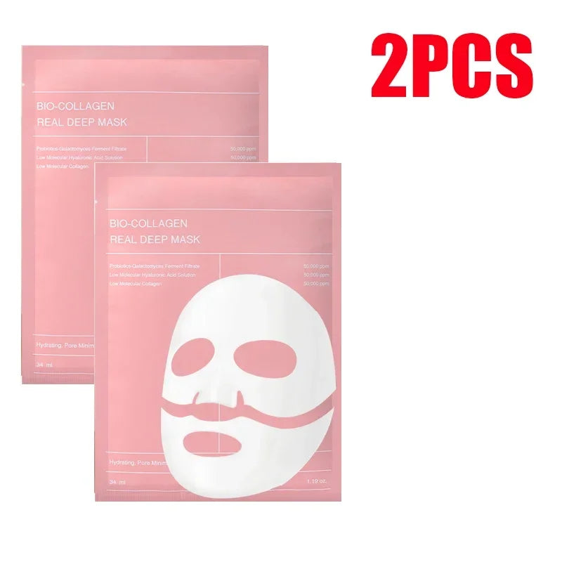 Bio-Collagen Face Mask Shrink Pore Deep Moisturizing Overnight Mask Anti-Wrinkle Hydrating Refreshing Brightening Face Skin Care
