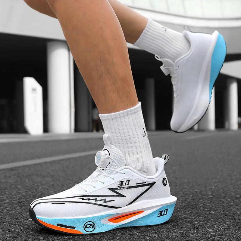 Men's Sports Shoes Sneakers Carbon Plate Running Shoes Male Marathon Racing Shock-absorbing Athletics Training Shoes for Women