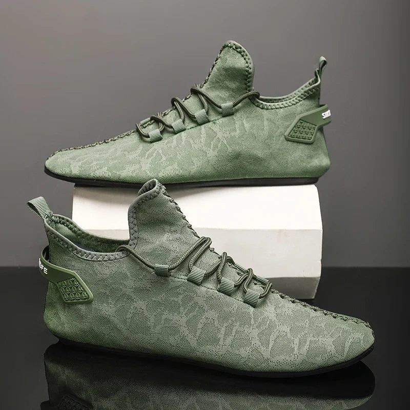 2024 Fashion Simple Designer Mens Shoes Casual Soft Sole Lace Up Breathable Light Comfortable Outdoor Walking Shoes Men Loafers