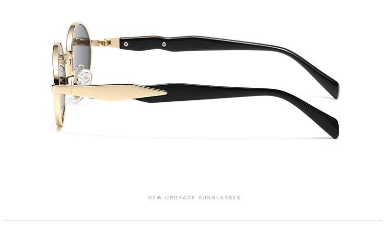 Car Sun Glasses 3pcs New Metal Small Oval Sunglasses Women Trend High Quality Classic Men Luxury Brand Eyewear Unisex