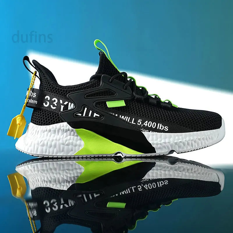 Men's new shoes sneakers light casual fashion running elastic leisure outdoor mesh summer sports tennis man walking 2025 size