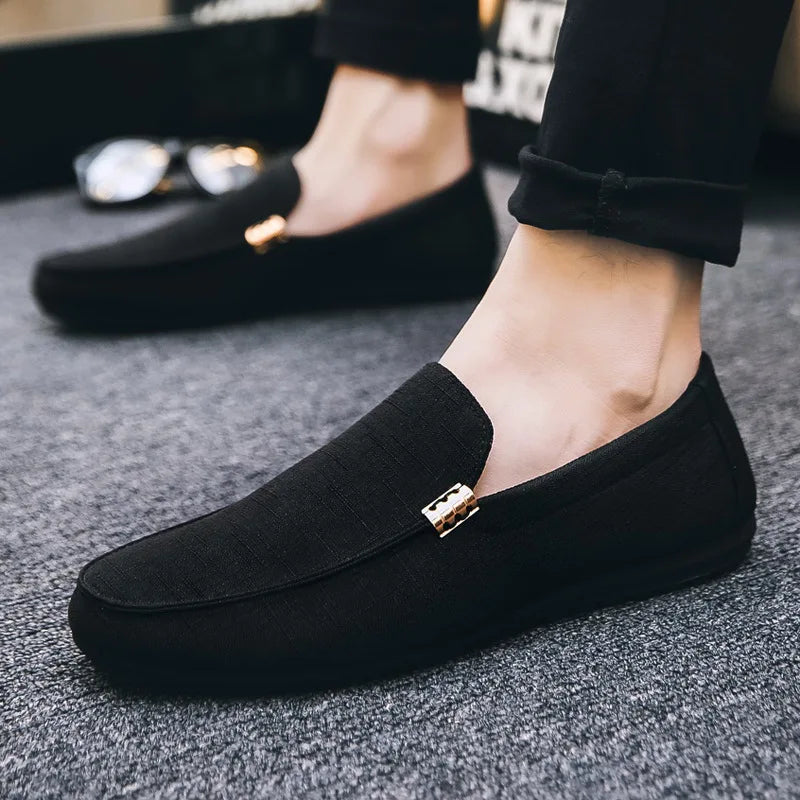 Shoes Men Casual Comfort Men Shoes Denim Male Shoes Adult Footwear 2023 New Men Loafers Canvas Shoes Men Sneakers Driving Shoes
