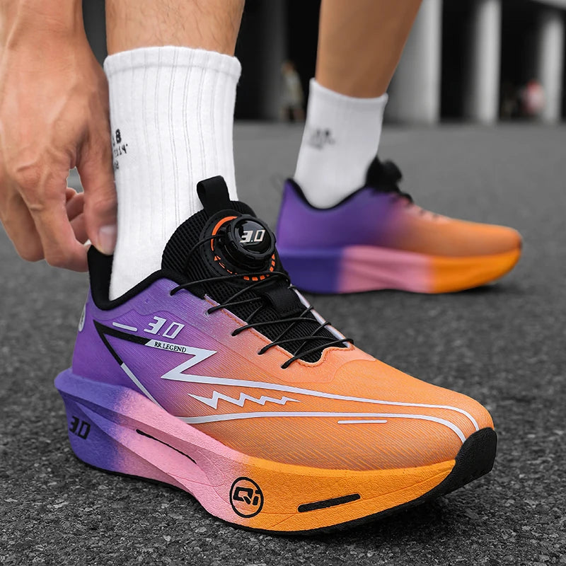 Men's Sports Shoes Sneakers Carbon Plate Running Shoes Male Marathon Racing Shock-absorbing Athletics Training Shoes for Women