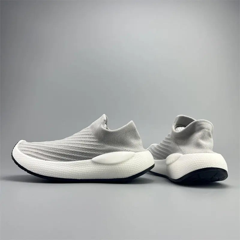 Men's Platform Sneakers - Slip-On Casual Shoes for Gym & Daily Wear