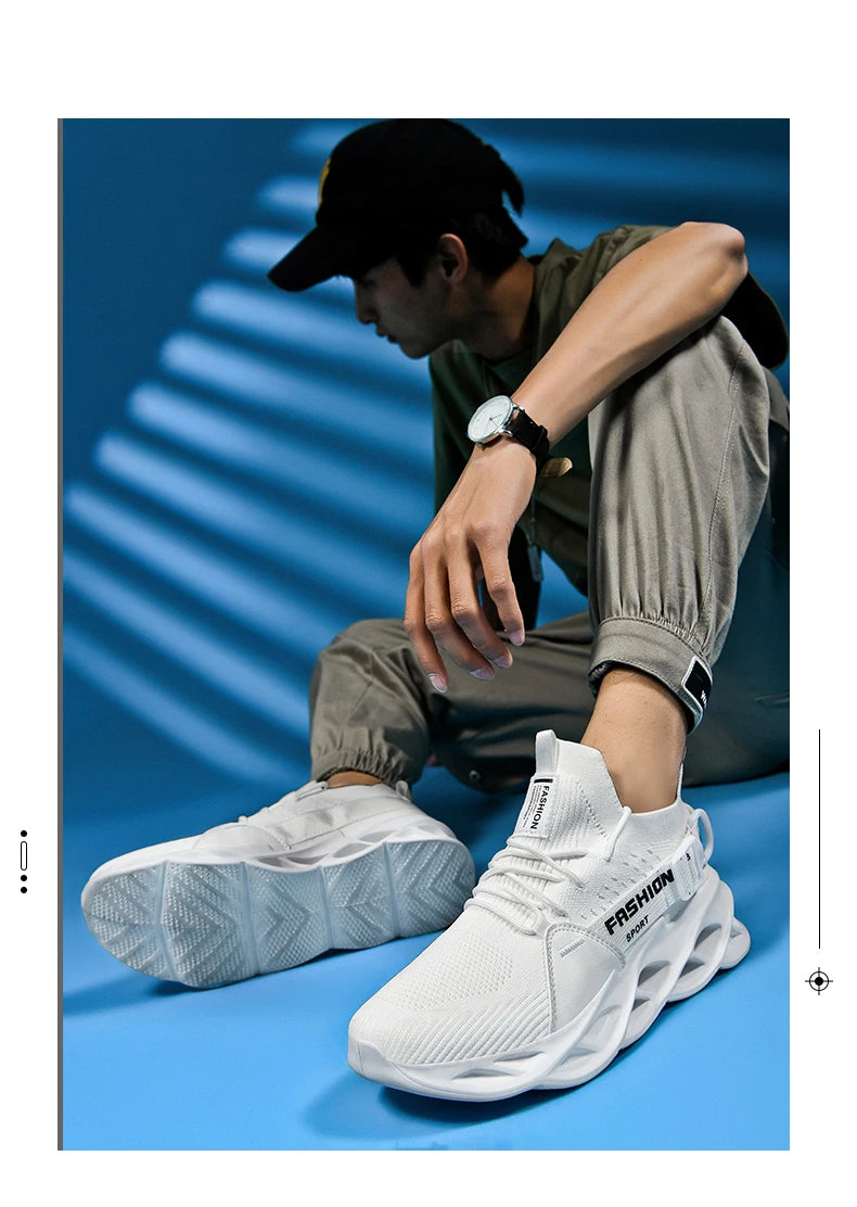 Sneakers Men Mesh Breathable Casual Men Shoes Unisex Light Soft Thick Sole Hole Couple Shoes Athletic Sneakers Women Shoes