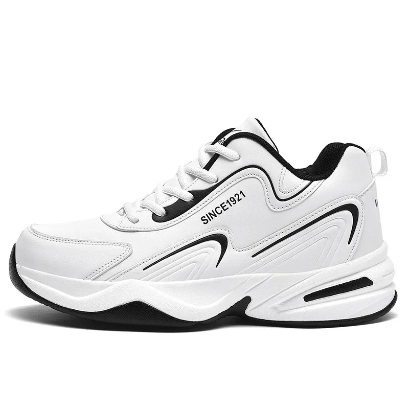 Men's Waterproof Leather Sneakers - Outdoor Walking Sports Shoes
