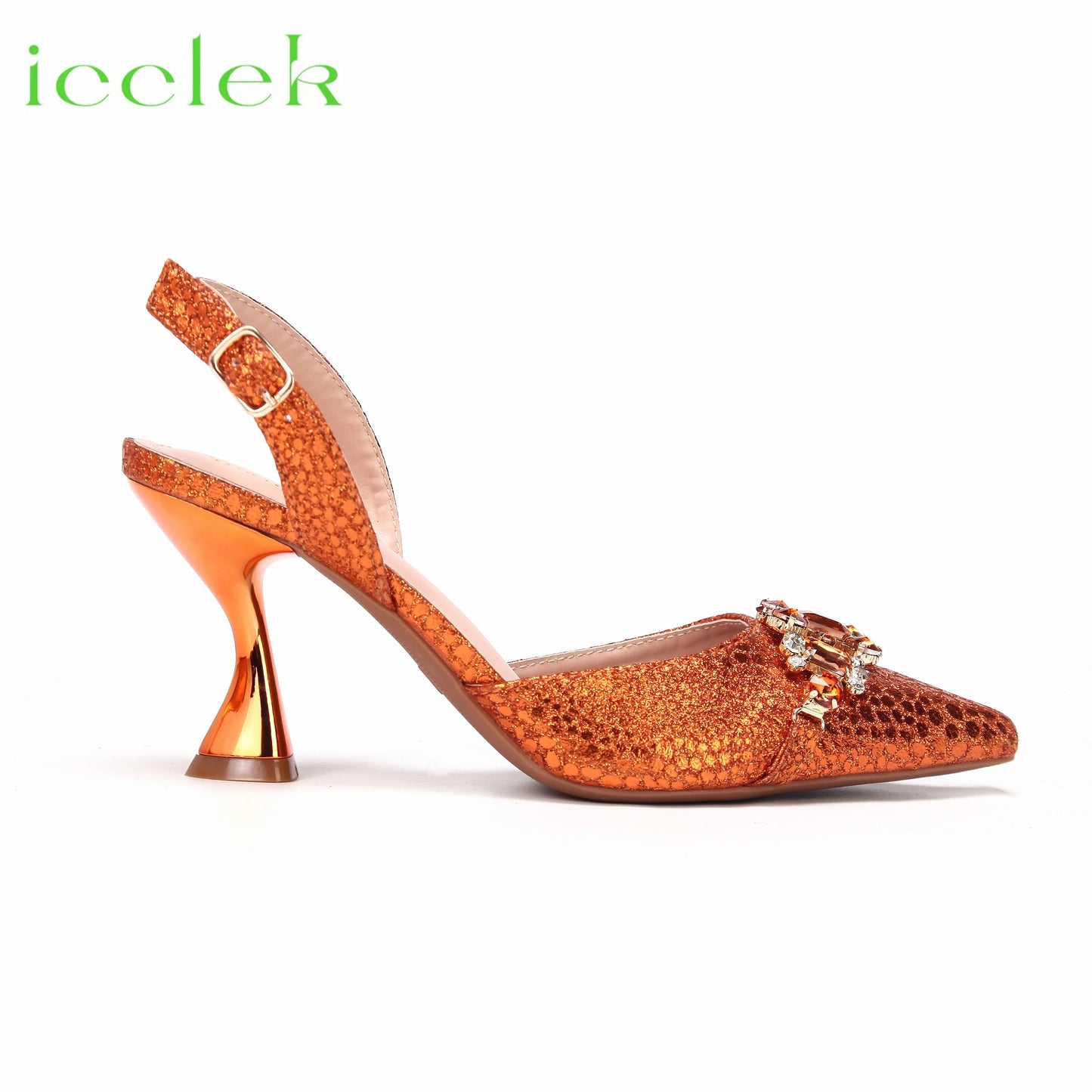 New Arrivals Special Design Pink Color African Women Shoes and Bag Set Pointed Toe Sandals for Wedding Party