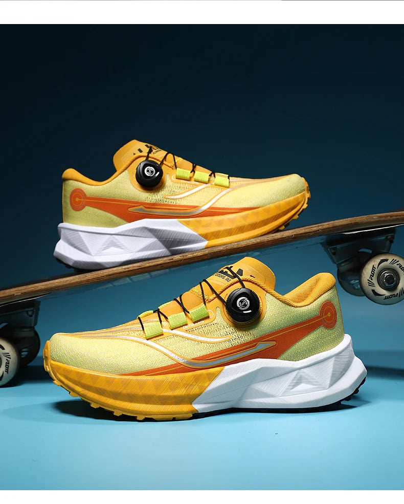 2025 New Lightweight Outdoor Casual Sports Shoes With Rotating Buckle Carbon Plate And Popcorn Outsole Running Shoes For Men