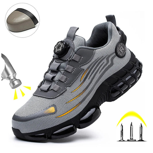 Indestructible Steel Toe Protective Safety Shoes Slip Resistant Abrasion Resistant Work Shoes Men Tough Comfortable Sneaker 
