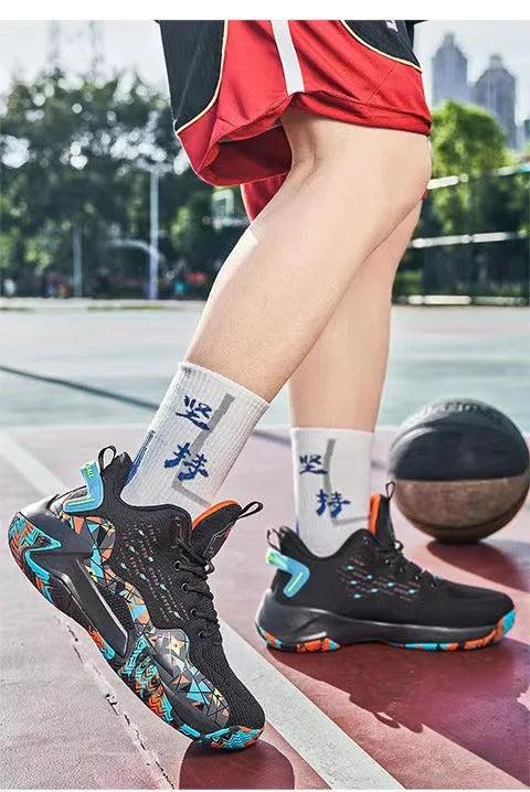 2024 new popular basketball shoes, breathable running shoes for teenagers and students, fashionable men's sports shoes