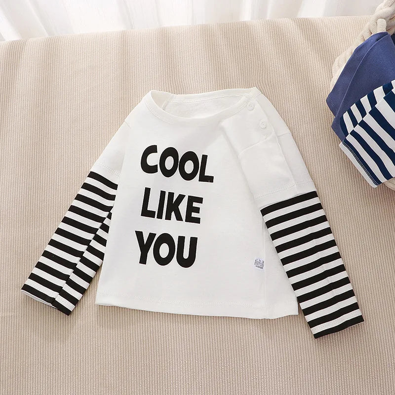 Kids T-Shirt Clothing Children's Clothes Cartoon Tops Long Sleeve Baby Clothing Autumn Winter Cotton Print Sweatshirt Boys Girl