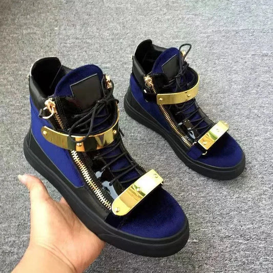 Men's Canvas Patchwork Sneakers - Breathable Casual Sports Shoes Size 46