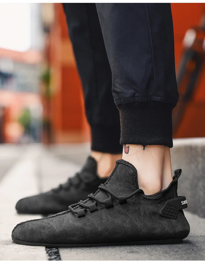 2024 Fashion Simple Designer Mens Shoes Casual Soft Sole Lace Up Breathable Light Comfortable Outdoor Walking Shoes Men Loafers