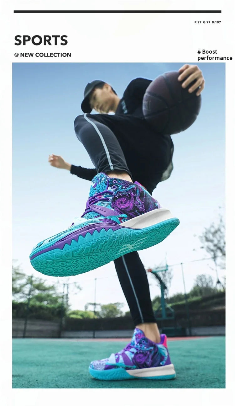Basketball Shoes Cushion Anti Slip Sports Shoes Fitness Training Shoes Male Basketball Boots Basket Sneakers 2024 Couple Style
