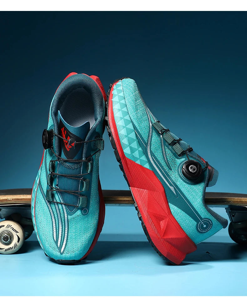 2025 New Lightweight Outdoor Casual Sports Shoes With Rotating Buckle Carbon Plate And Popcorn Outsole Running Shoes For Men