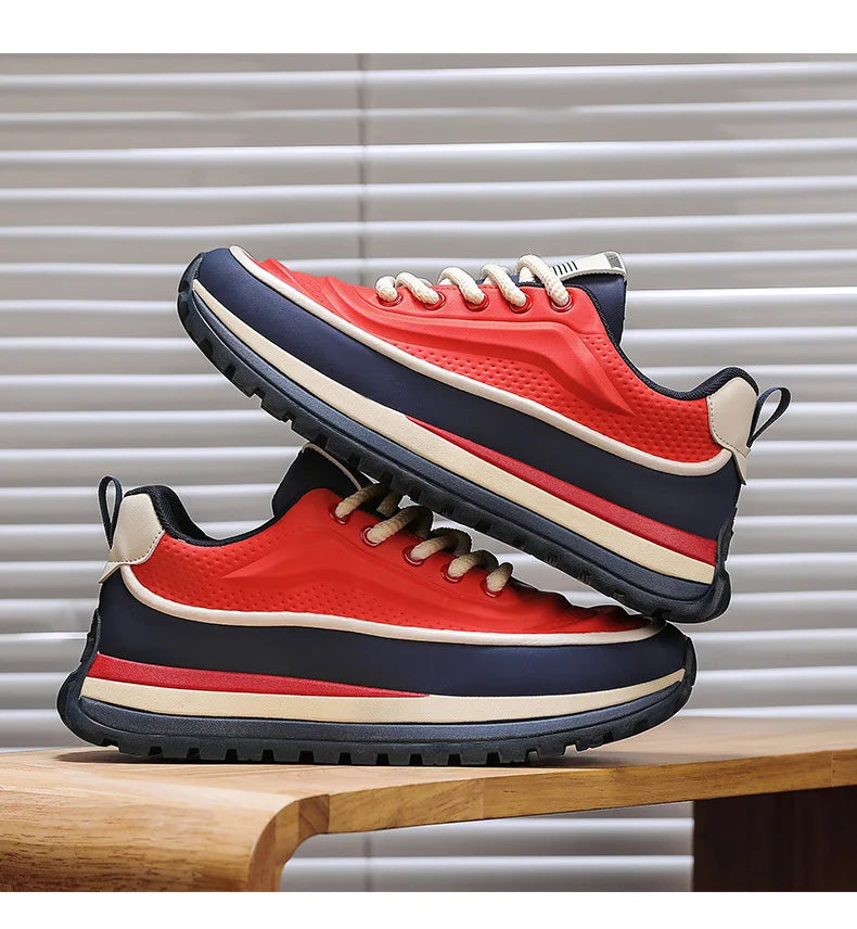 New Shoes for Men Chunky Sneaker Thick-soled Casual Sport Shoes Street Trend Colors Height Increasing Platform Shoes