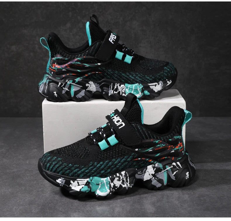 Autumn Children Fashion Sports Shoes High Quality Outdoor Sneakers Boys Girls PU Leisure Trainers Shoes Kids Casual Sneaker