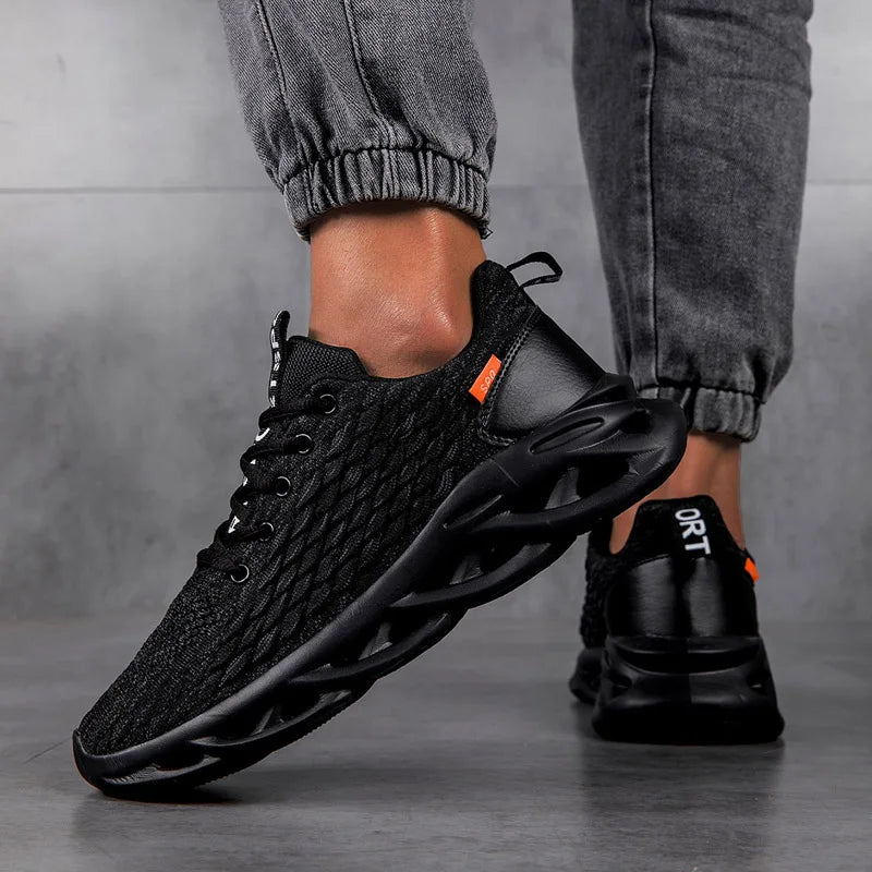 MAEDEF Summer Men's High Quality Sneaker Casual Sport Tennis Shoes Solid Color Breathable Lace-up Outdoor Running Training Shoes