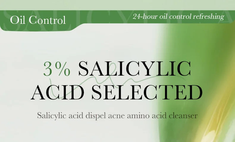 1/2pcs SADOER Salicylic Acid Facial Cleanser Face Wash Foam Face Cleanser Moisturizing Facial Cleansing Face Skin Care Products