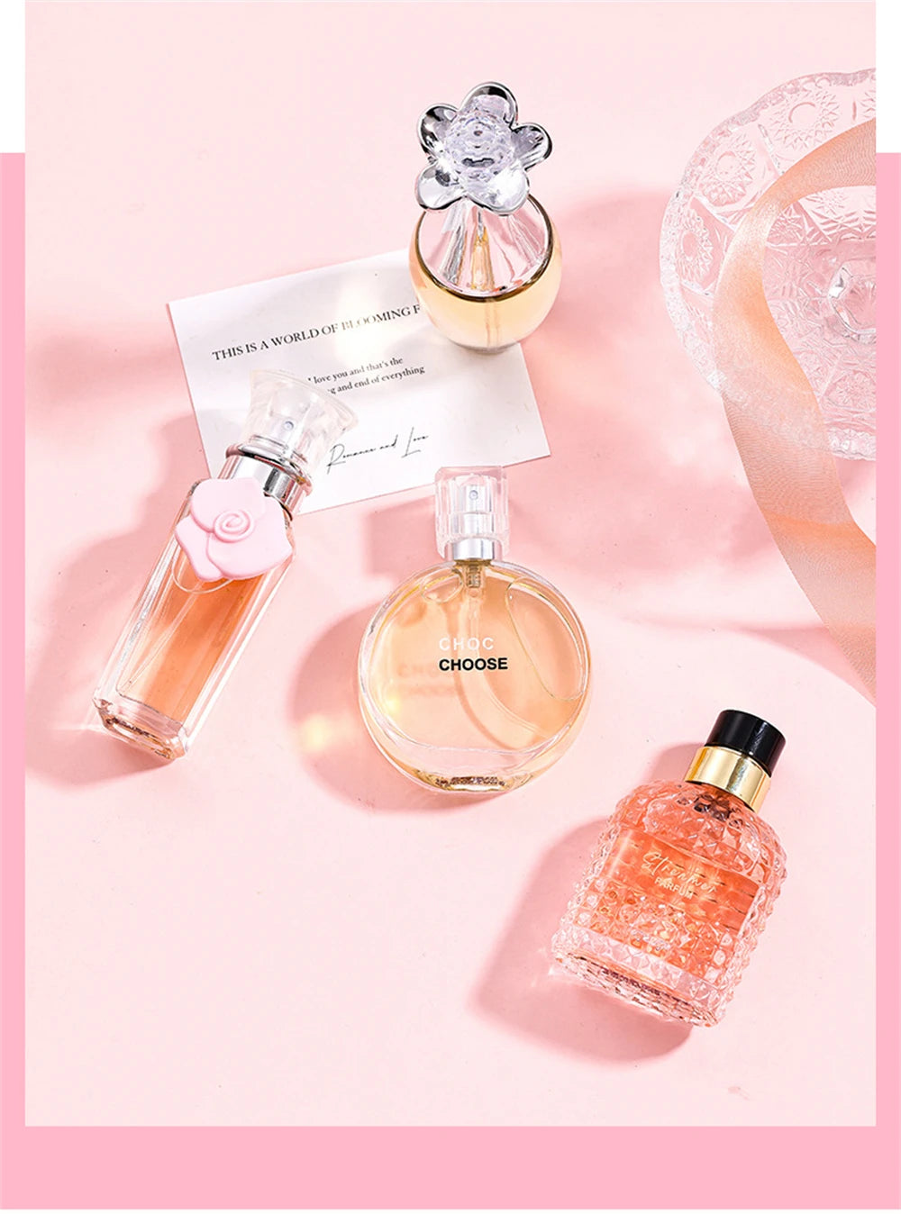 4Pcs Set Women's Perfume 100ml Fresh Natural Floral Scent Parfum Femme Spray Feminino Original Perfumes De Mujer