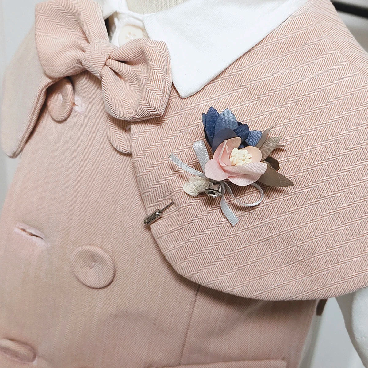 Baby Boy Girl Suit Pink Tuxedo Formal Clothing Sets Short Sleeve Kids Outfits Set Infant Party Birthday Wedding Dress Boy Girls