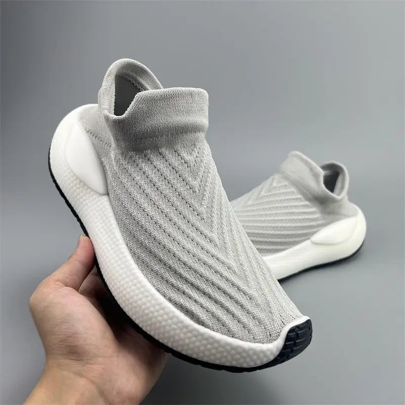 Men's Platform Sneakers - Slip-On Casual Shoes for Gym & Daily Wear