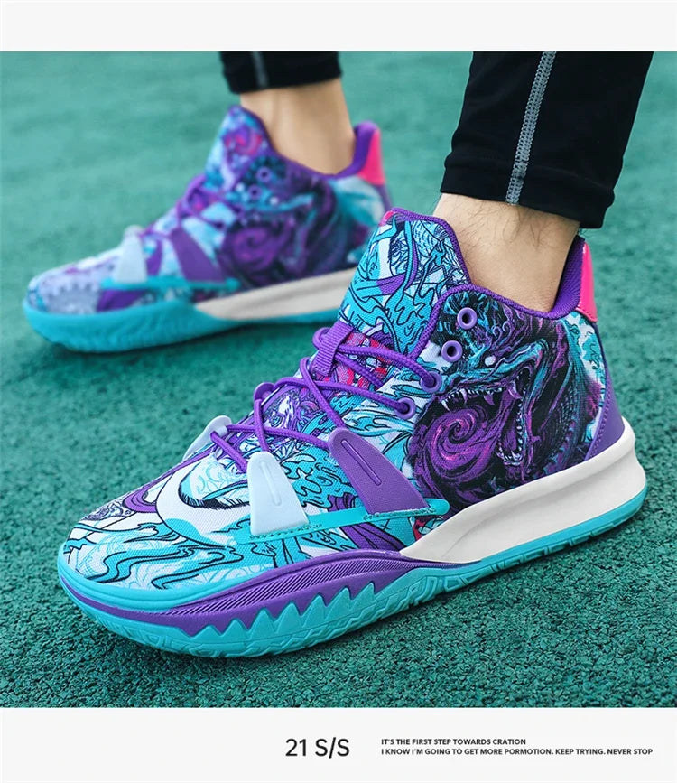 Basketball Shoes Cushion Anti Slip Sports Shoes Fitness Training Shoes Male Basketball Boots Basket Sneakers 2024 Couple Style