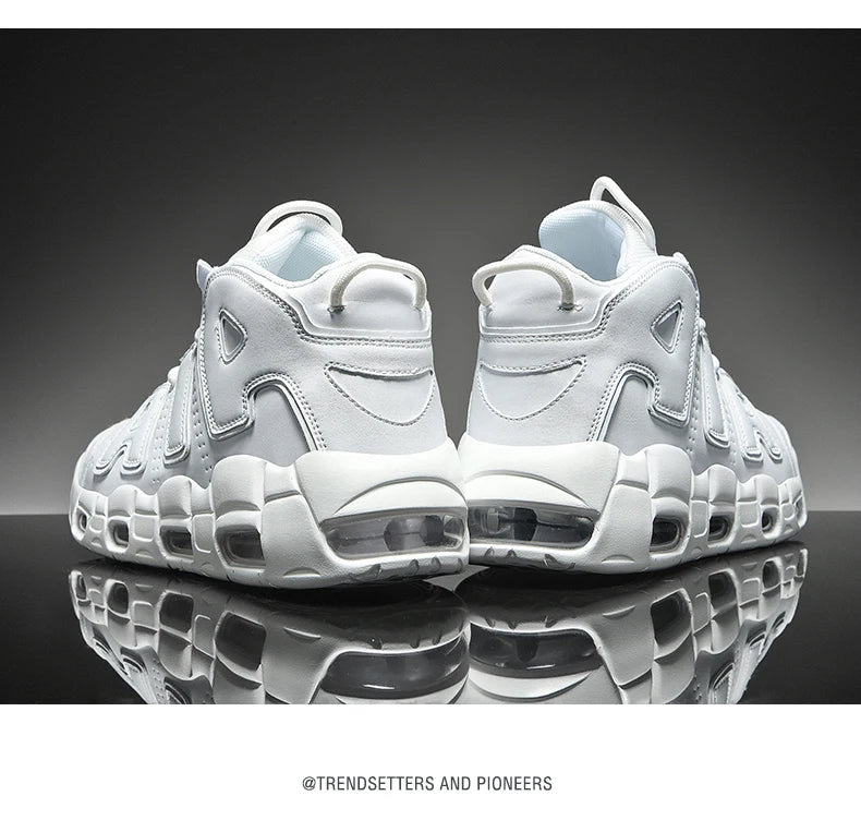2025 Men's Air Cushion Running Shoes Breathable Knit Upper Shock Absorption Gym Jogging Shoes Basketball Shoes New