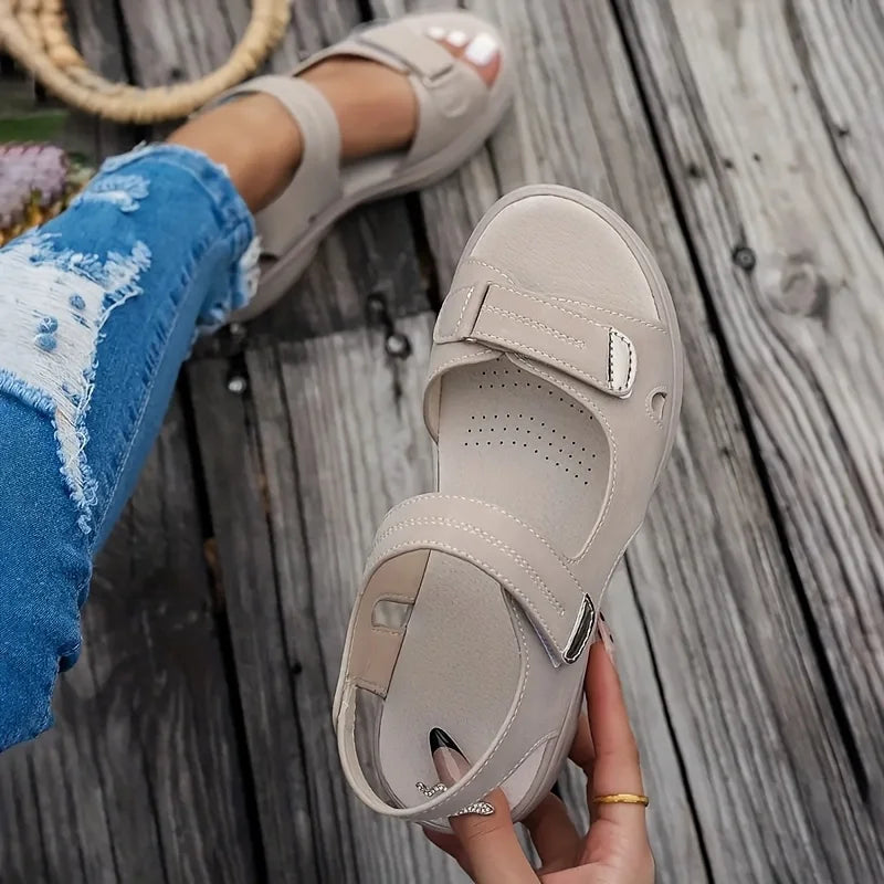 2025 New Summer Sandals Travel Women Shoes New Sandal Sole Durable Sandal Ladies Outdoor Beach Slippers Platform Sandals
