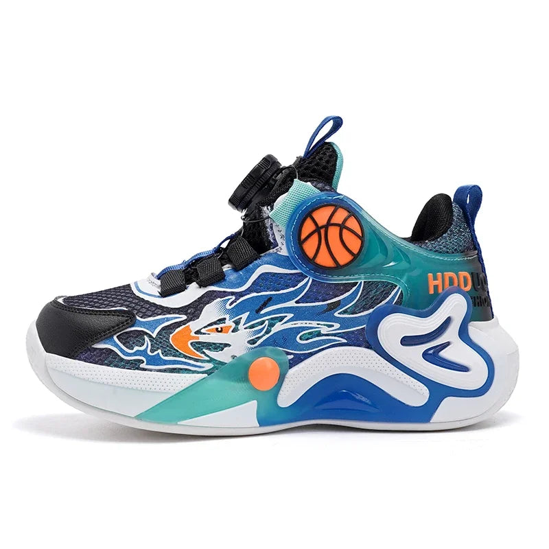 Luxury Boy Sneaker 2025 New Fashion Outdoor Kids Basketball Shoes Soft Sole School Children Sports Shoes for Boy 4 To 12 Years