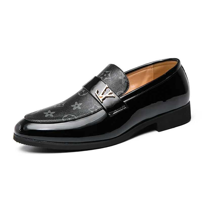 Loafers 2025 New Men's Shoes British Business Genuine Leather Slip-On Soft Surface Small Leather Shoes Pointed Toe Trendy Shoes