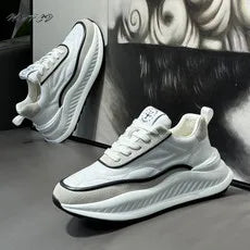 Chunky Sneakers Mens Designer Running Shoes Fashion Casual Microfiber Leather Upper Height Increased Flat Platform Sport Shoes