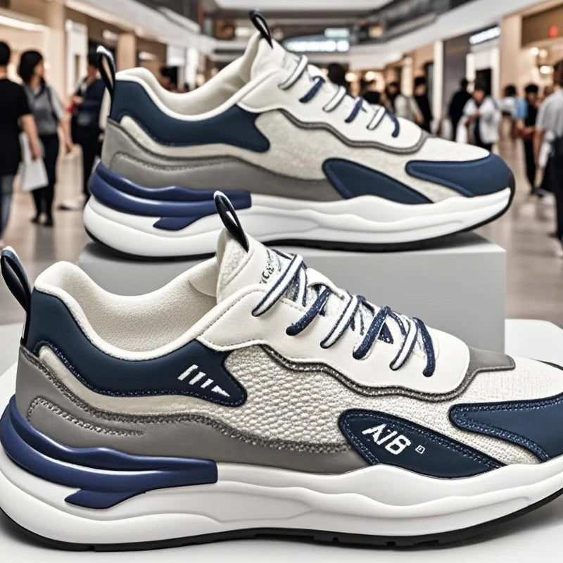 2025 Men's Shoes Autumn Sports Shoes Versatile Casual Shoe Running Anti Slip Height Increasing Dad Trendy Shoe Summer