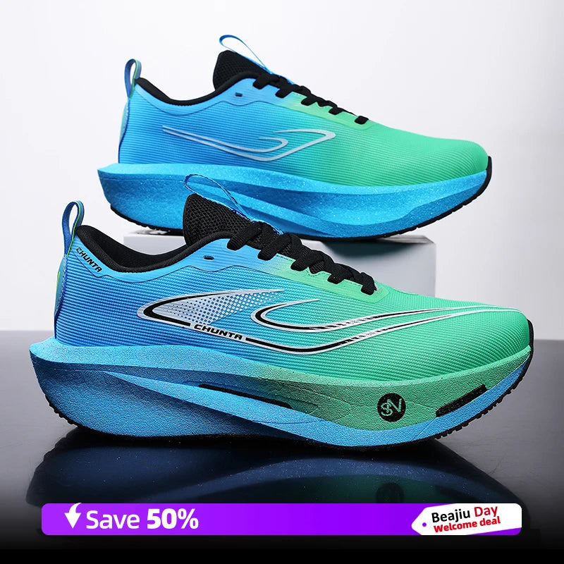 Running Shoes Men Carbon Plate Speciality Marathon Sports Breathable Lightweight Women's Comfortable Nonskid Leisure Sneakers