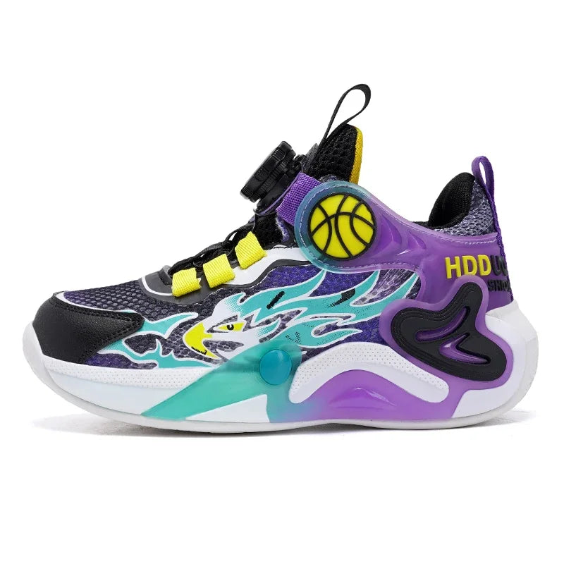 Luxury Boy Sneaker 2025 New Fashion Outdoor Kids Basketball Shoes Soft Sole School Children Sports Shoes for Boy 4 To 12 Years